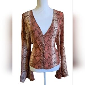 Voge Botique Snake Print Blouse